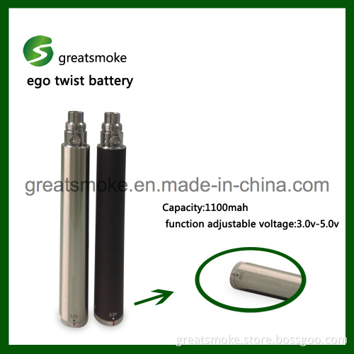Hot Selling 650/900/1100/1300mA EGO Twist Battery for Electronic Cigarette